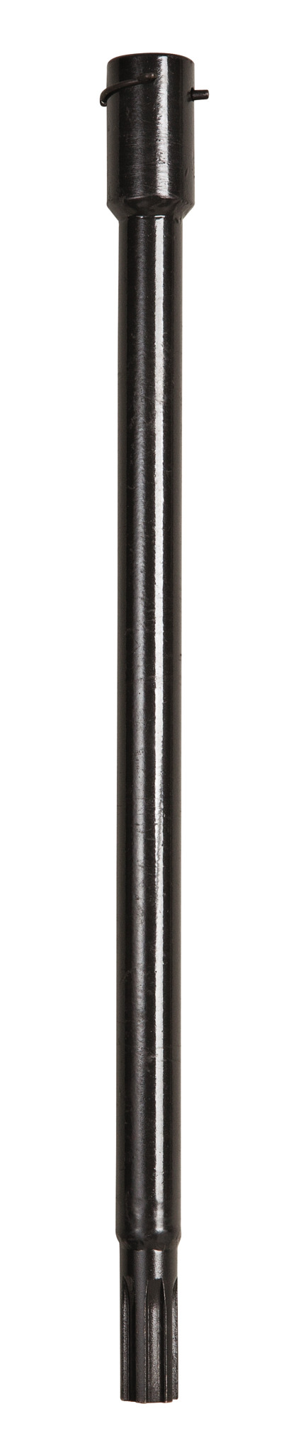 Shaft extension lengthens for the earth auger.